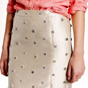 J Crew Collection jeweled pencil skirt
